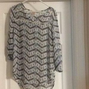 Aztec looking thin blouse